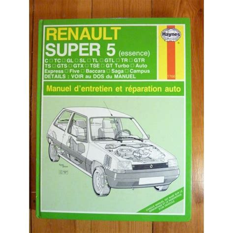 Fiche Technique Renault Super 5 1.7 Baccara .